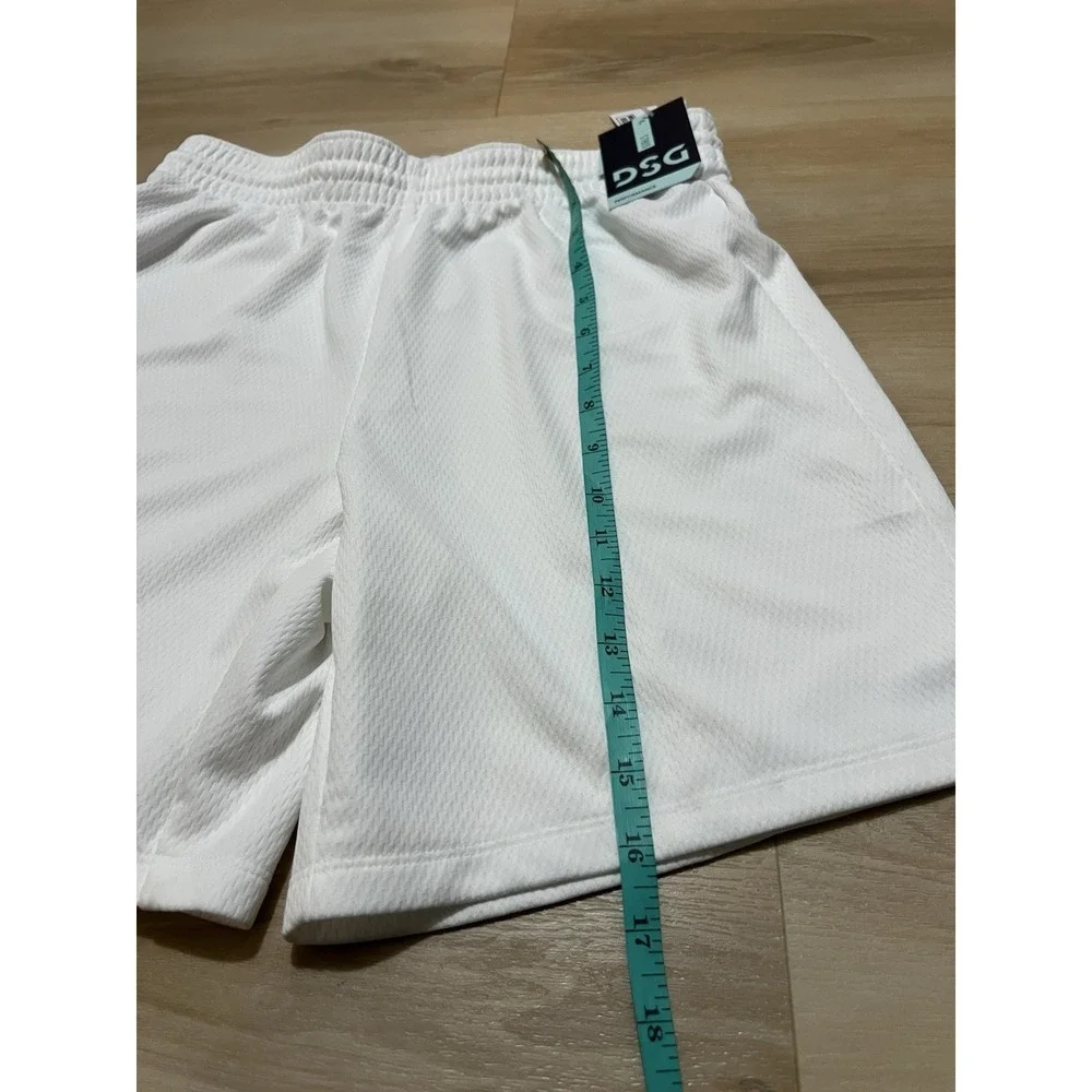 NWT‎ Girls DSG Basketball Shorts White Size XL Youth Kids Unisex Drawstring New